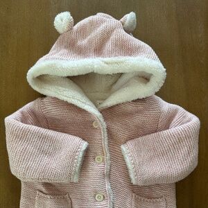 Baby Gap Fleece Lined Cardigan Sweater